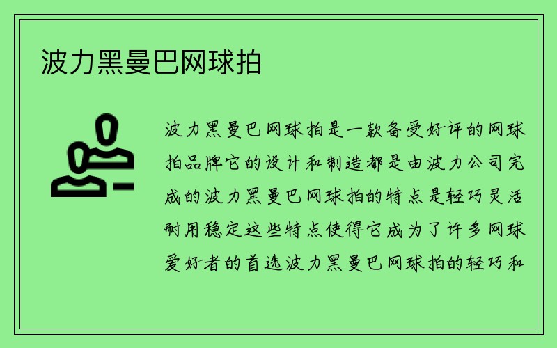 波力黑曼巴网球拍