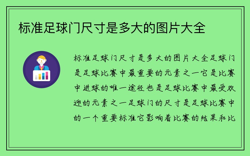 标准足球门尺寸是多大的图片大全