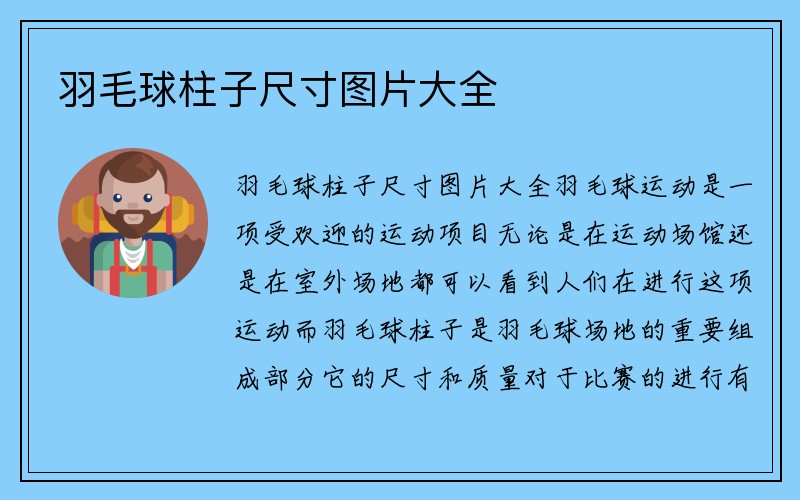 羽毛球柱子尺寸图片大全